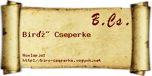 Biró Cseperke névjegykártya